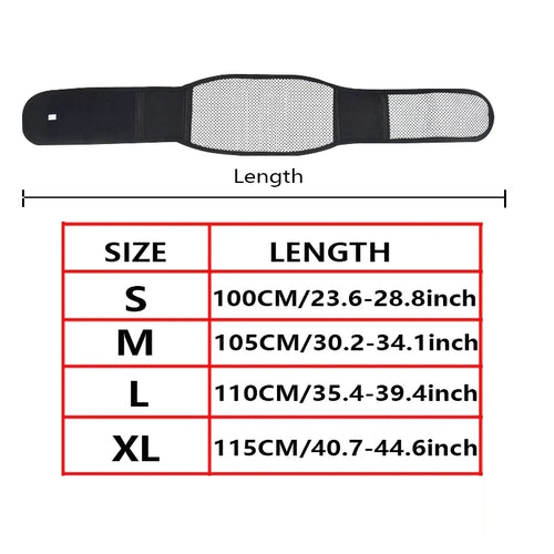 Self Heating Lower Back Support Magnetic Therapy Belt