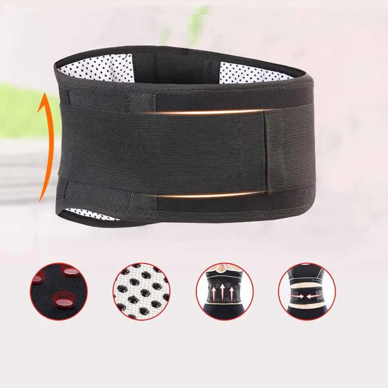 Self Heating Lower Back Support Magnetic Therapy Belt